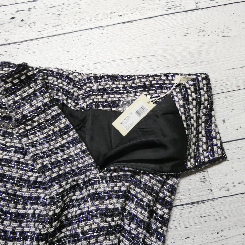 Ramy Brook Shorts Womens 14 Black Tweed Sailor Emerson Short Chain Detail - Picture 10 of 14